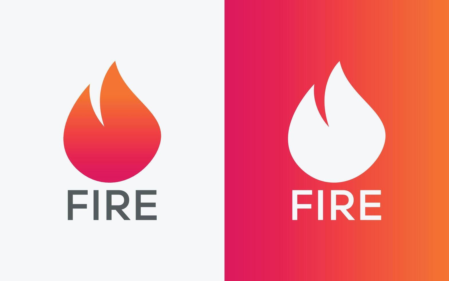 Minimalist Fire flame vector logo. Modern colorful Bonfire vector logo. abstract colorful Fire logo