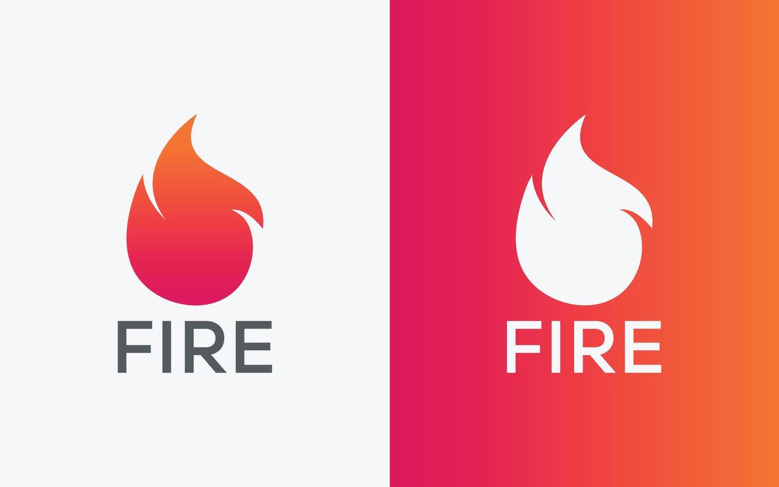 Minimalist Fire flame vector logo. Modern colorful Bonfire vector logo. abstract colorful Fire logo