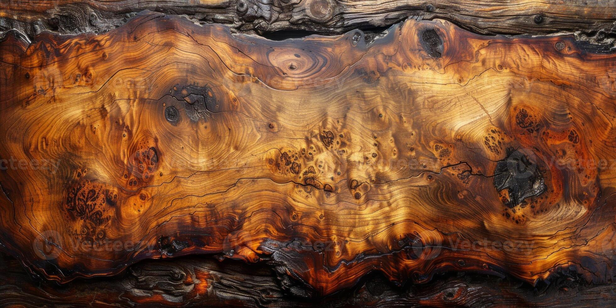 AI generated Wooden texture with natural patterns as a background. Natural wood. photo