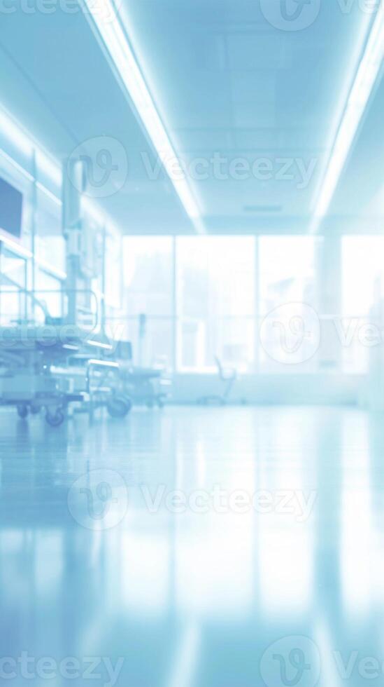AI generated Frame Foggy Healthcare Scene Stock Photo Necessity, medical background blur Vertical Mobile Wallpaper