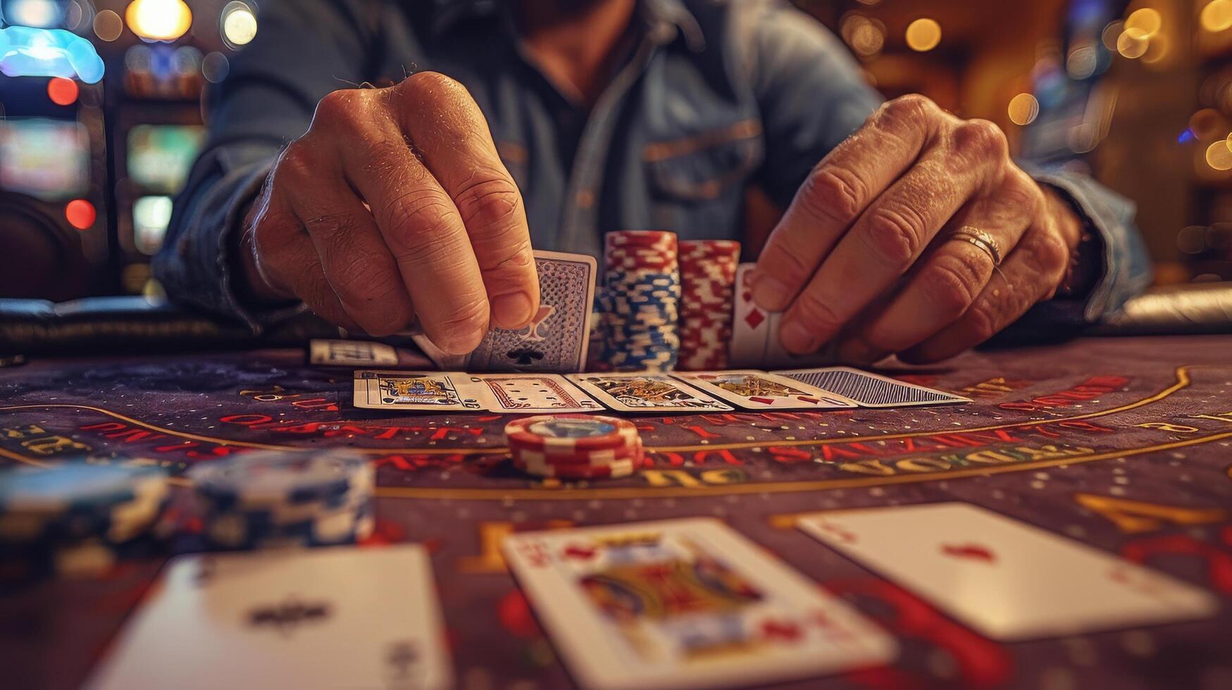AI generated Person Playing a Game of Poker photo