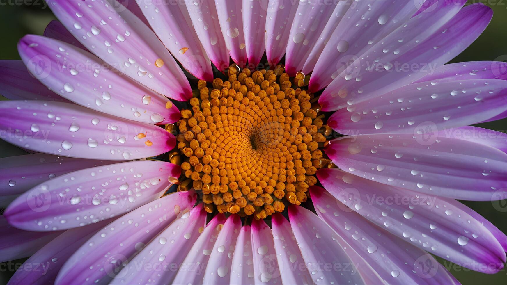 AI generated StockPhoto Artistic motion background with flower water drops, closeup photo