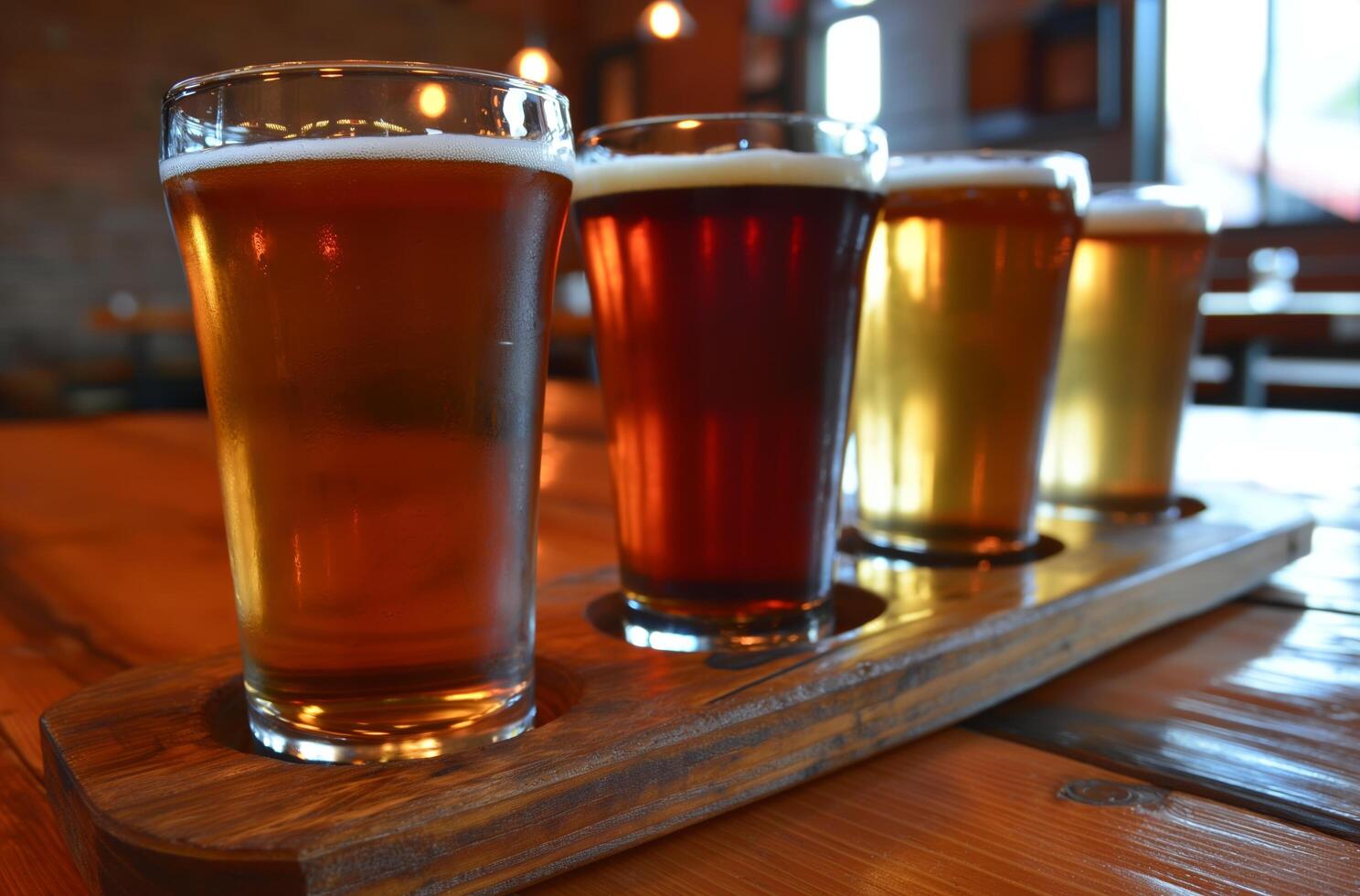 AI generated Craft beer sampling photo