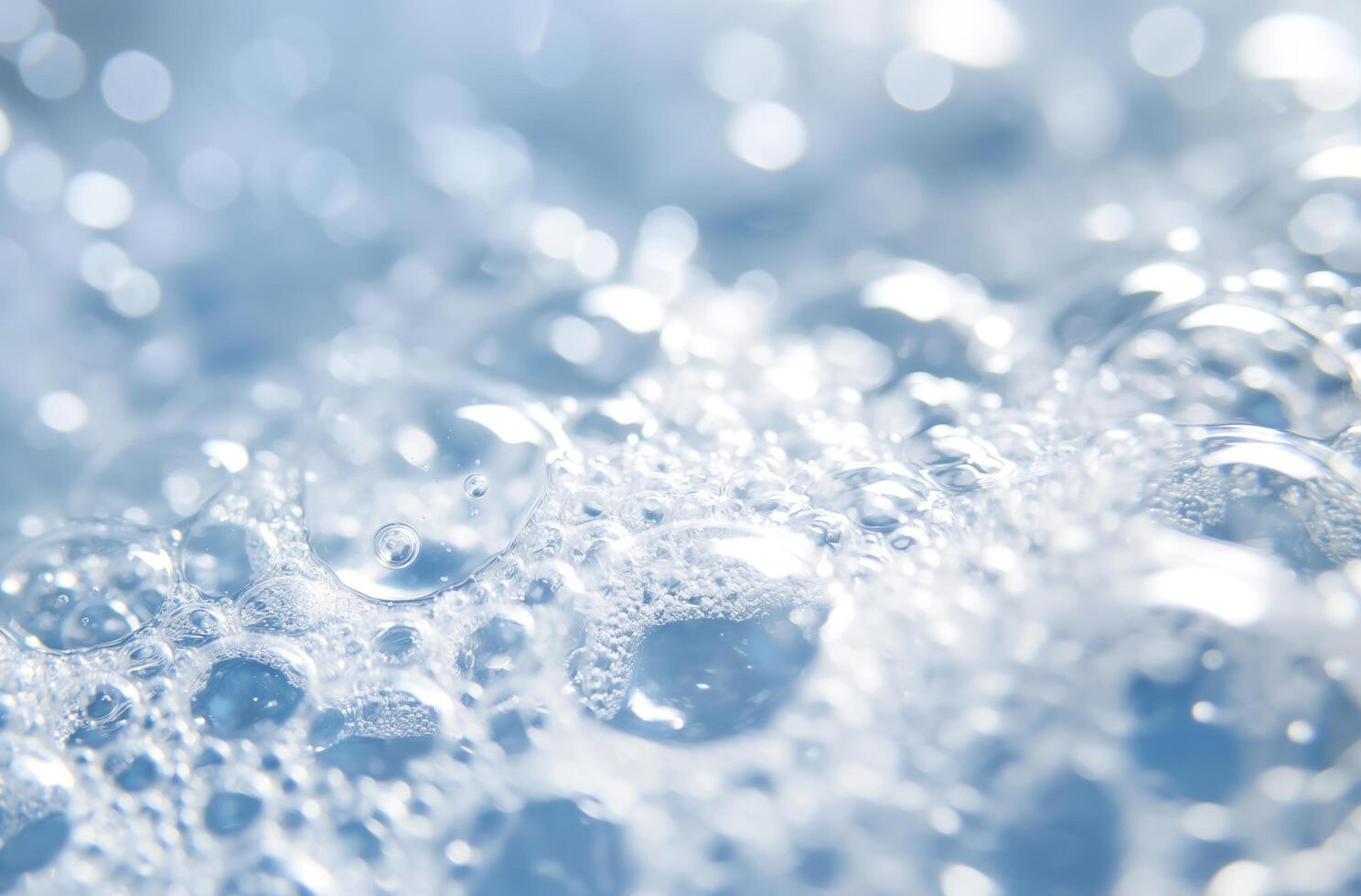 AI generated soap suds molecules photo