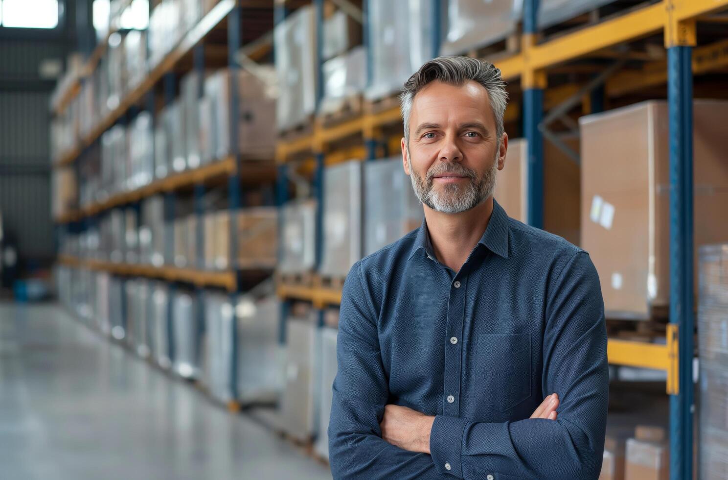AI generated Warehouse manager's oversight photo