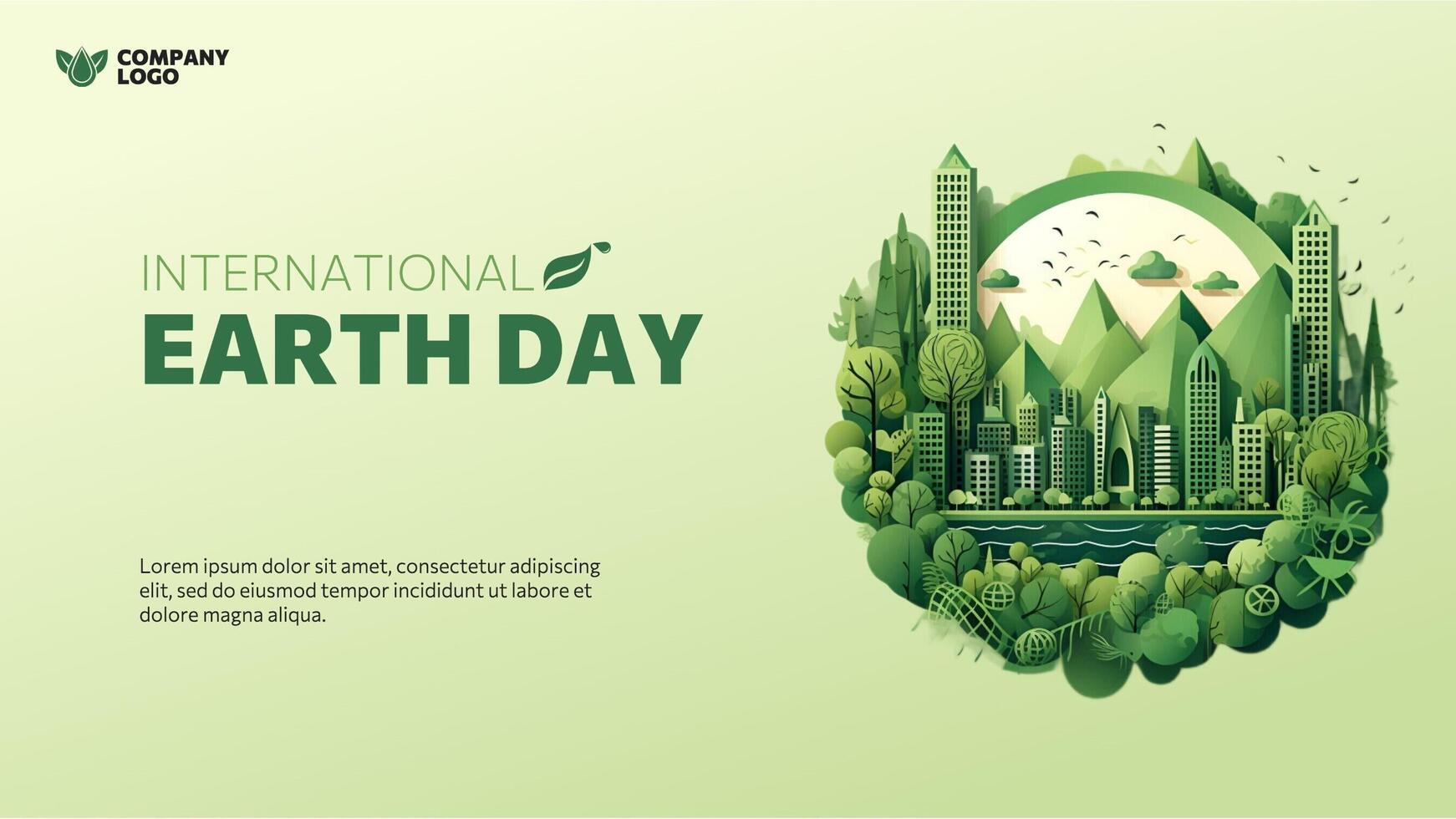 Earth Day Theme Presentation Slides template
