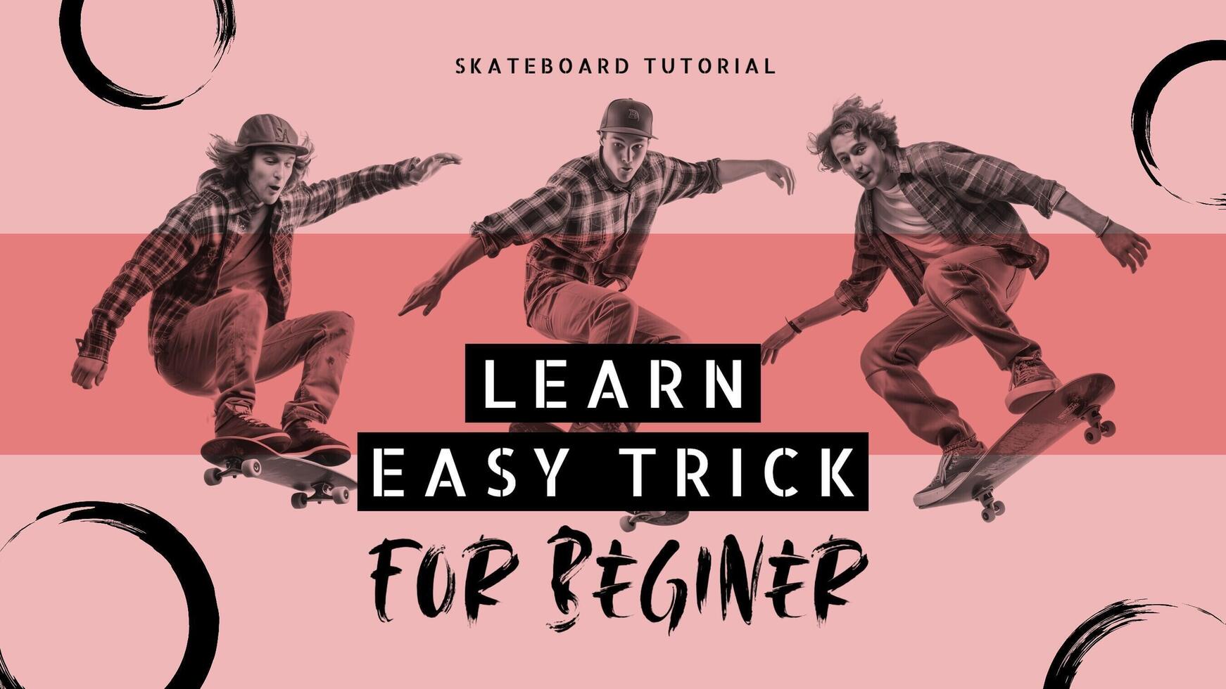 Skateboard Tutorial Youtube Thumbnail Template