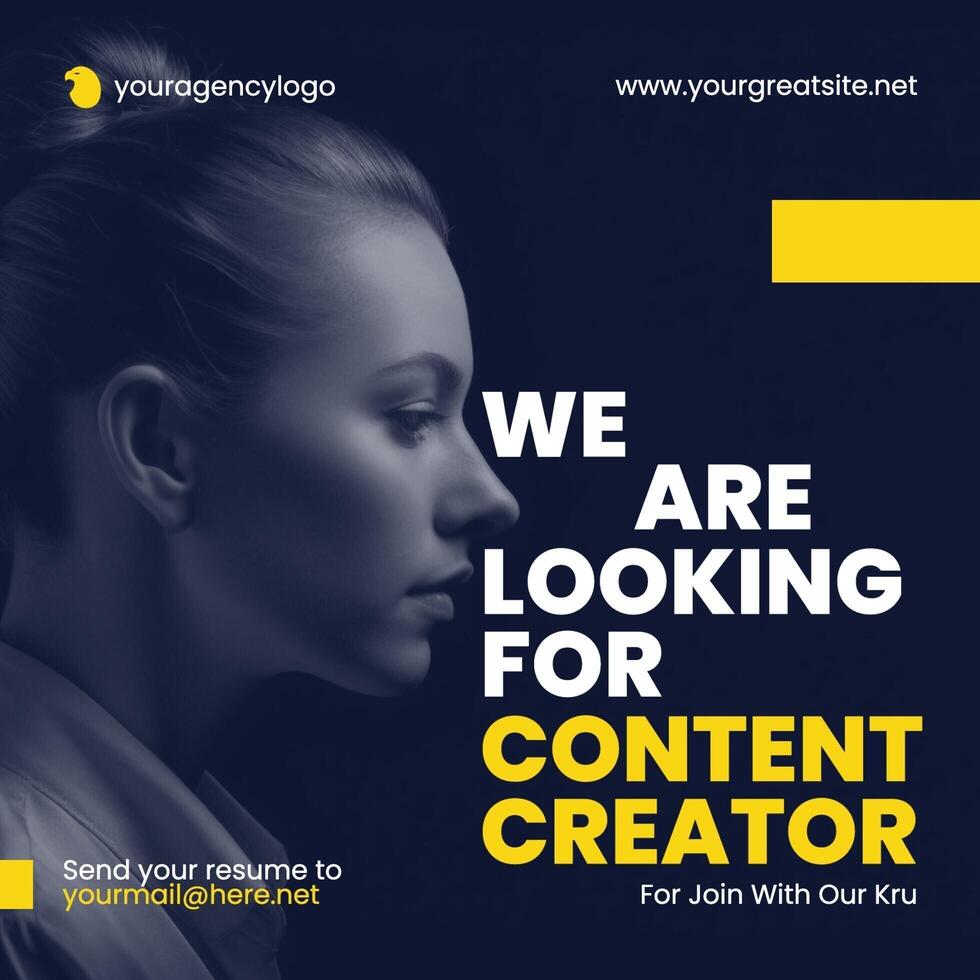 Content Creator Business Creative Job Instagram Post template