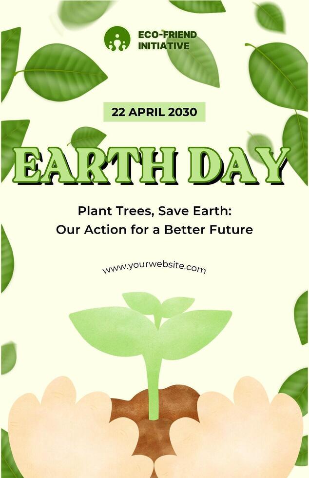 Earth Day Poster template