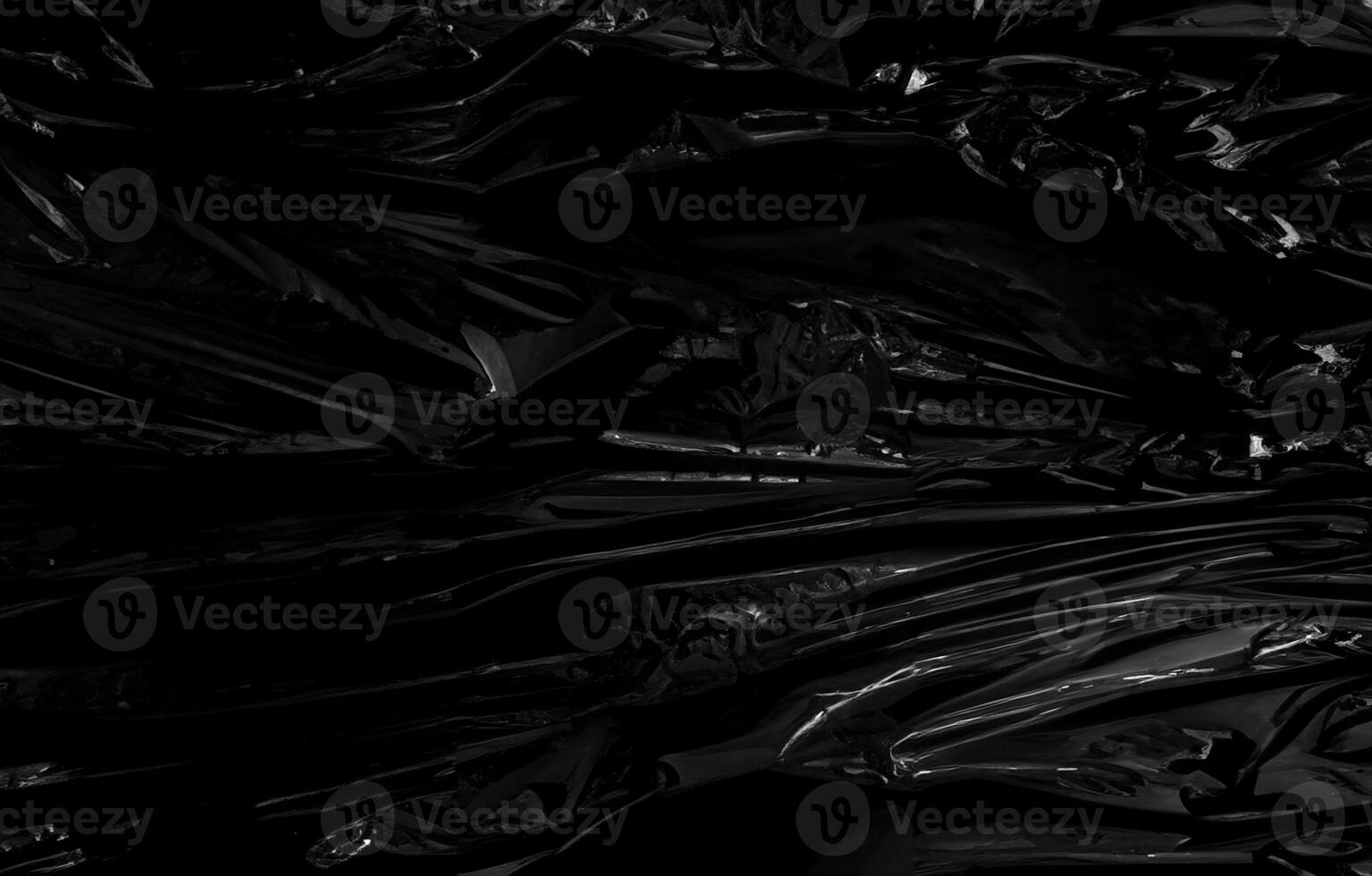 Plastic Wrap Texture Overlay on Dark Background, Artistic Wrinkled Pattern for Design Enhancement. photo