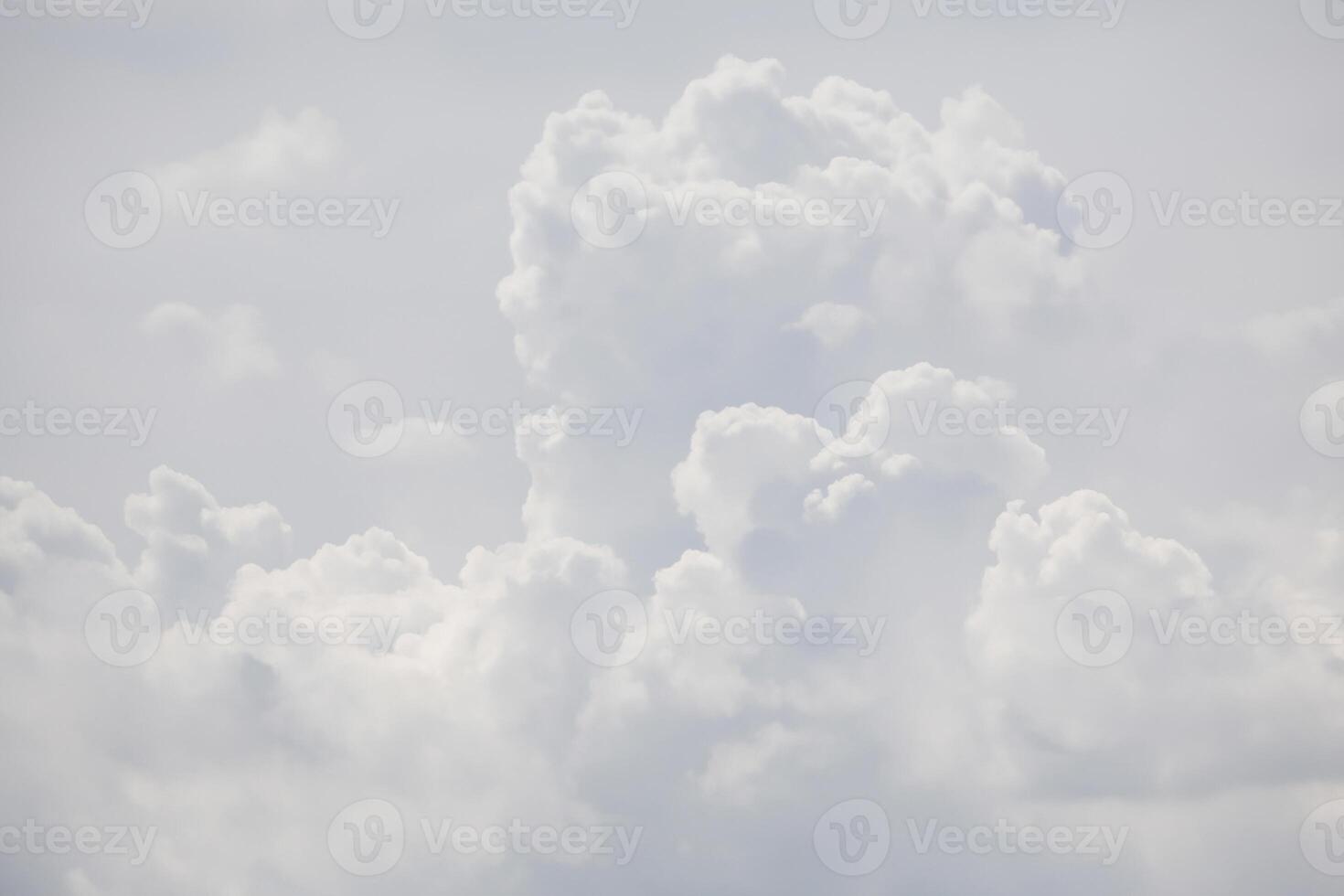 Serene Grey Sky with Soft White Clouds, Texture and Background Concept. photo