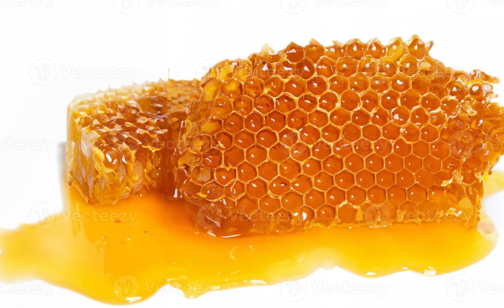 Honeycomb Pattern on Clean White Background. photo