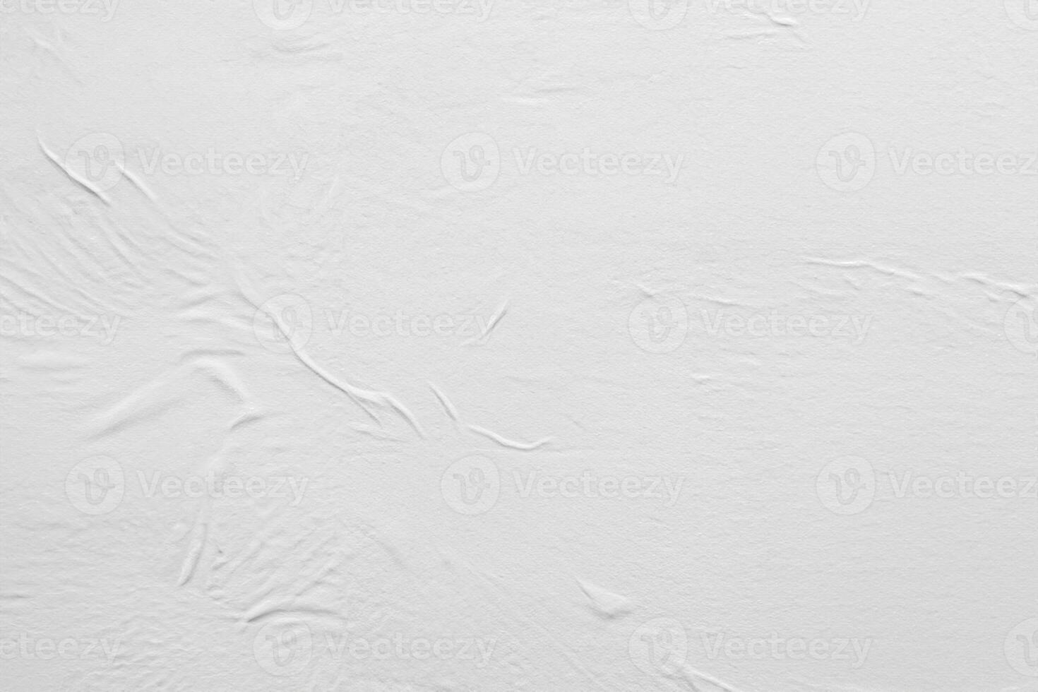 Blank White Crumpled Paper Poster, Texture Background for Creative Projects photo