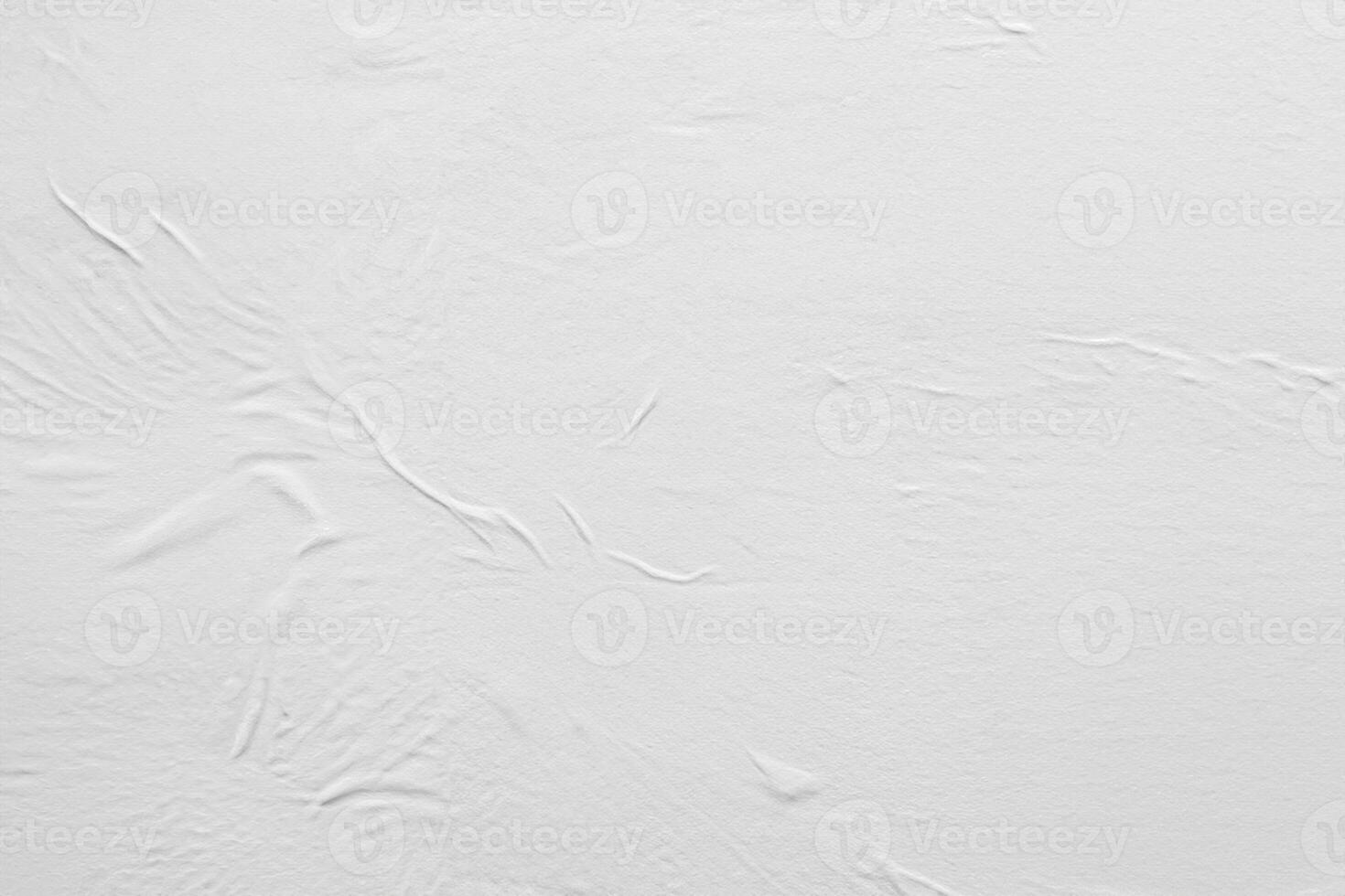 Blank White Crumpled Paper Poster, Texture Background for Creative Projects photo