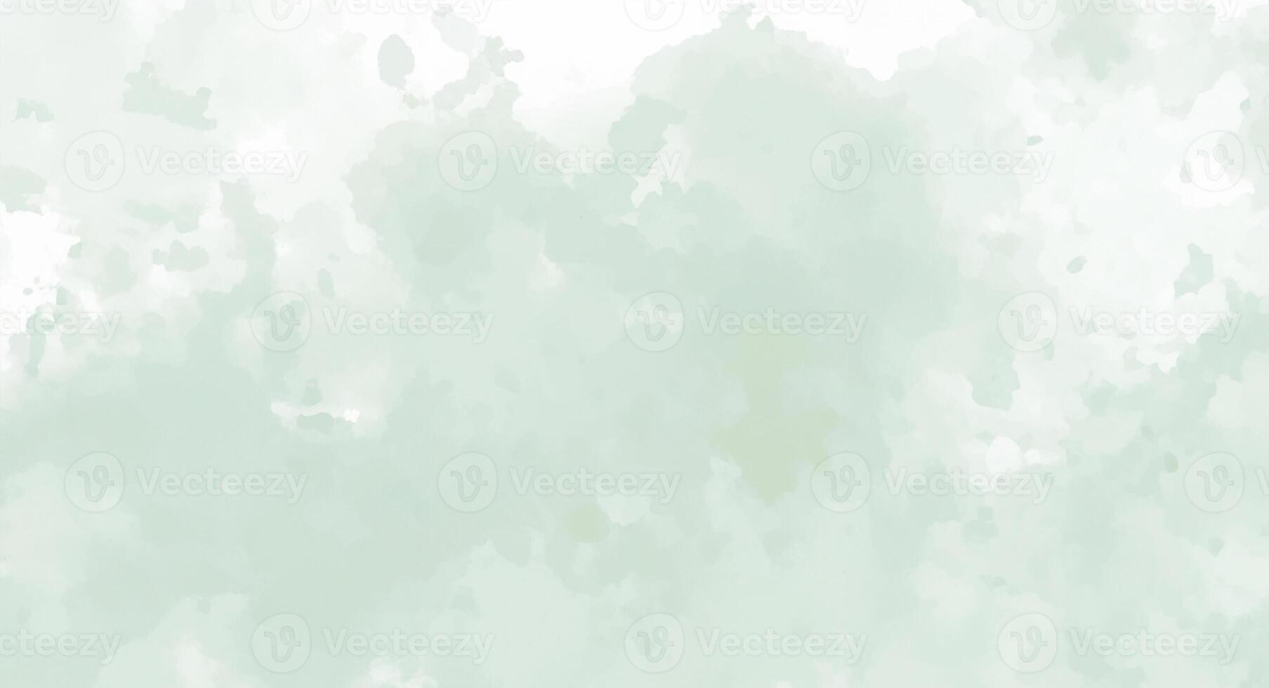 Serene Green, Watercolor Background for Creative Designs. photo