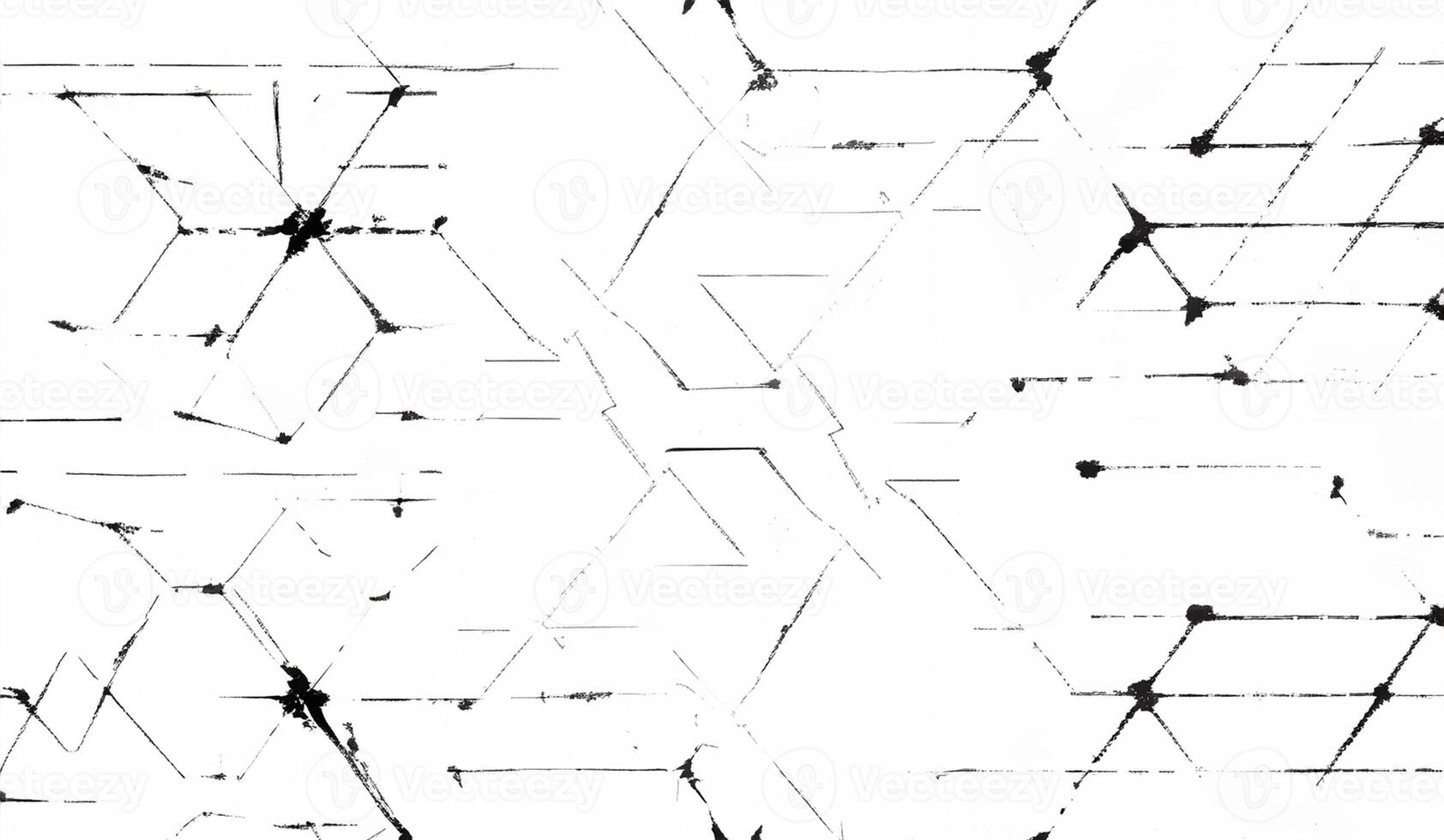 Monochrome Geometric Composition, Abstract Texture Overlay on Grunge Background. photo