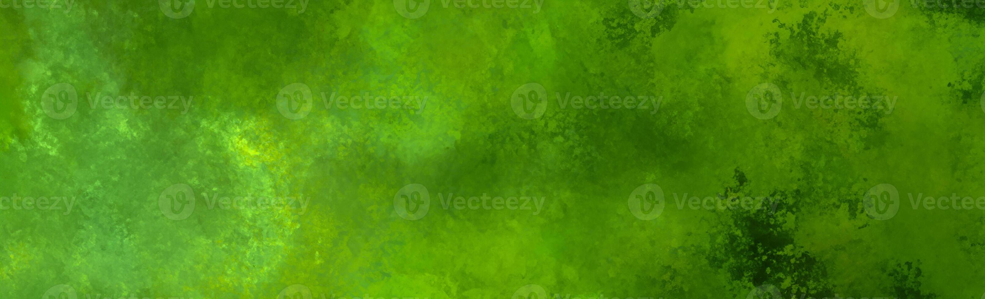 Green Abstract Brushstroke Texture Banner photo