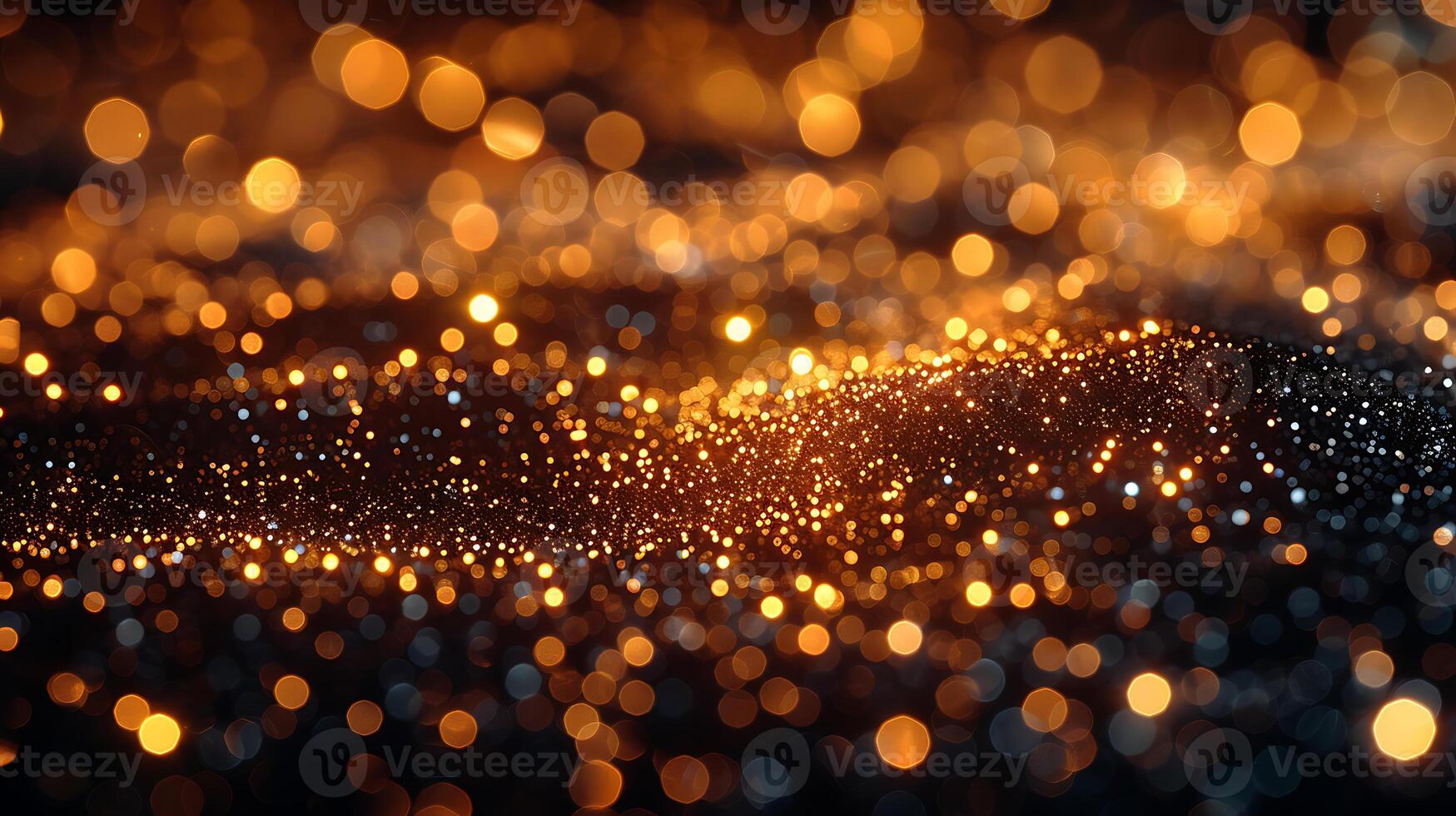 AI generated A blurry image of gold glitter background photo