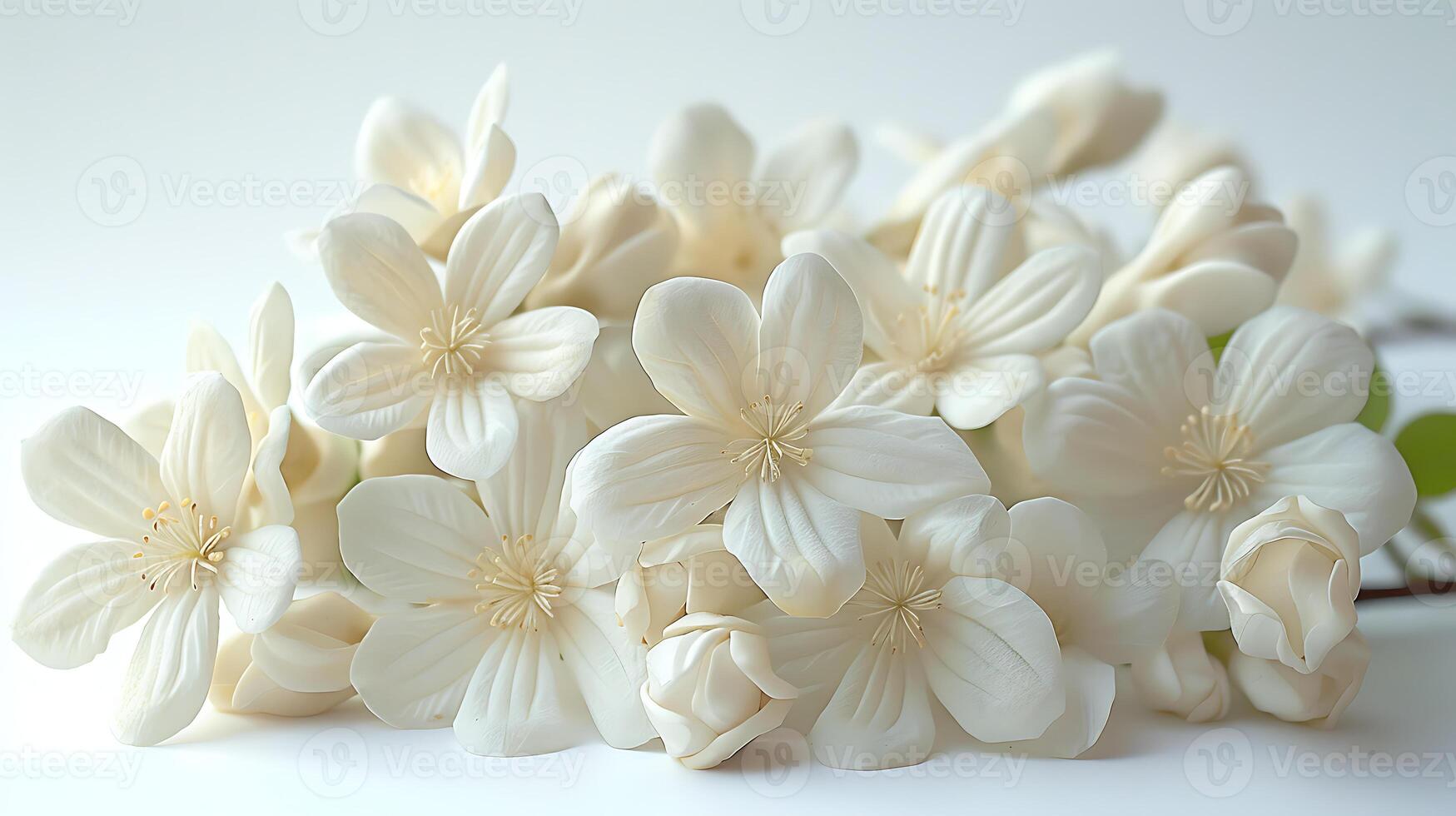 AI generated Jasmine on a white background photo