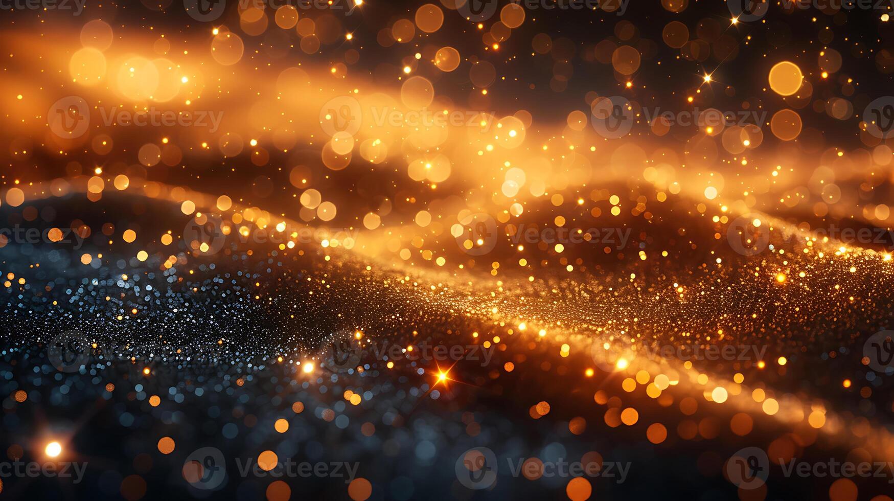 AI generated A blurry image of gold glitter background photo