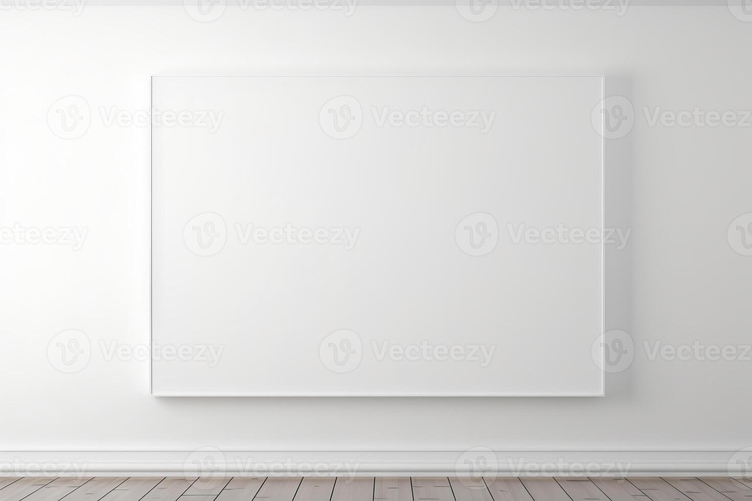 AI generated White wall with room for personalized mock up content. Generative AI photo