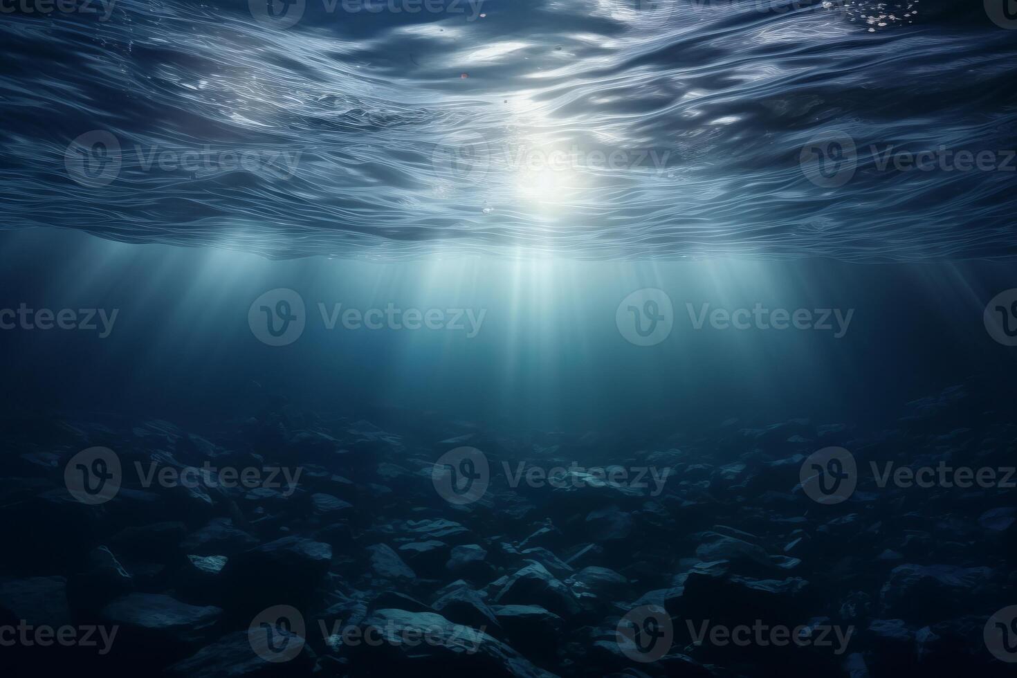 AI generated The mesmerizing play of light on the ocean's surface. Generative AI photo
