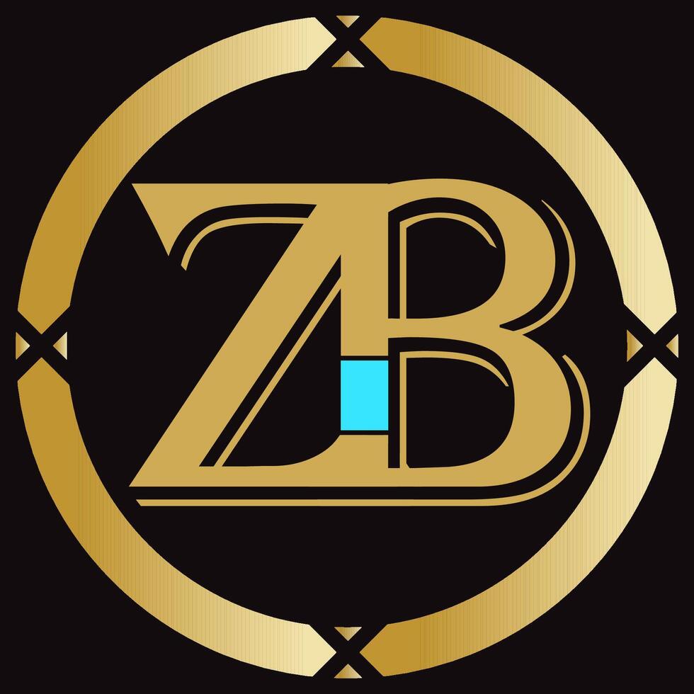 zb letra marca logo diseño con un hoja. y tu mejor elección. vector