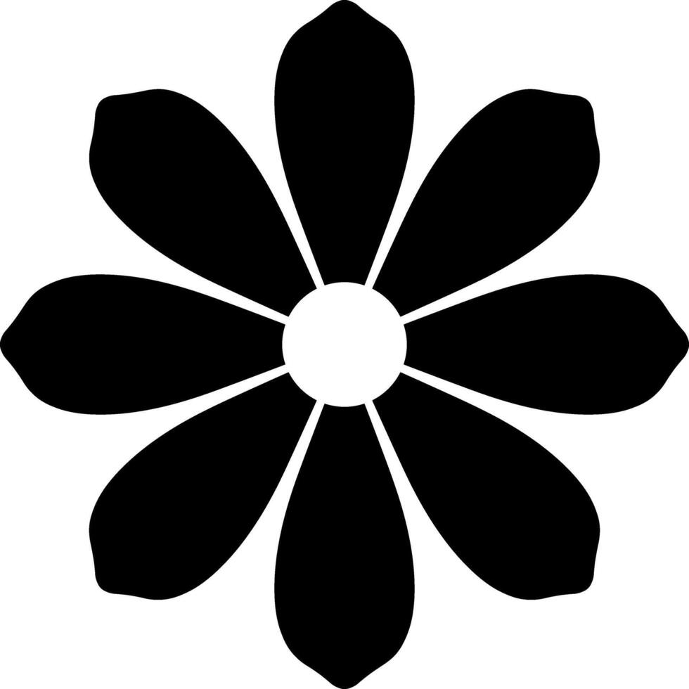 Stencil flower icon Cartoon clipart Vector illustration