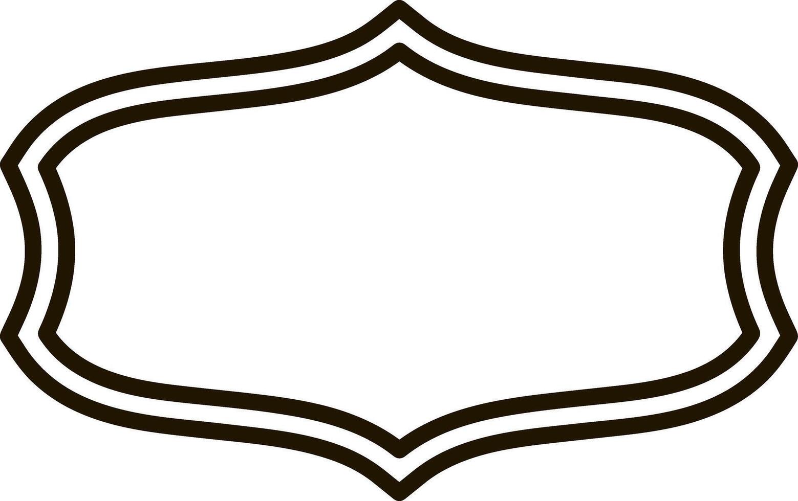 Sketch badge icon Frame border vector illustration