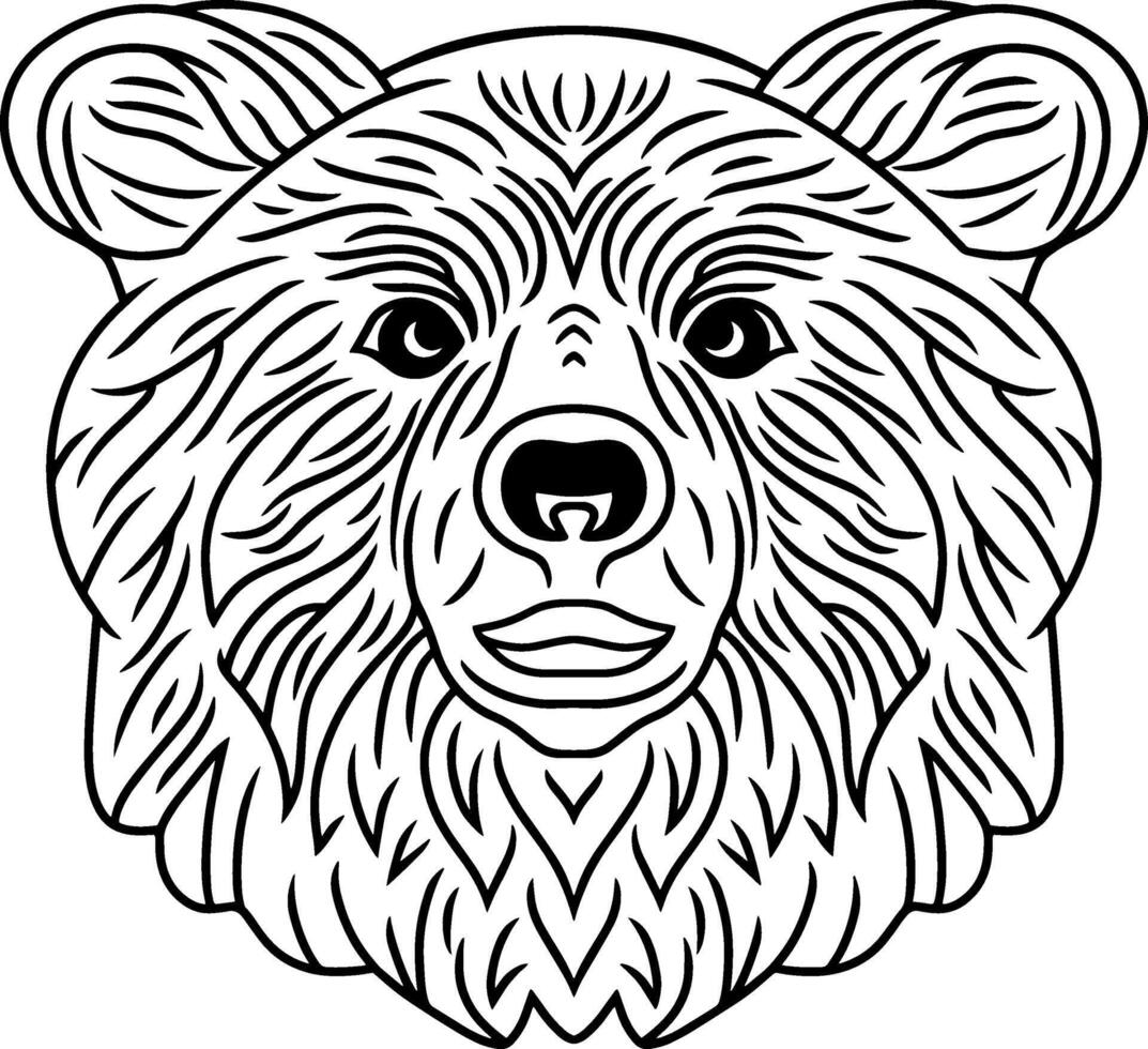 dibujos animados oso clipart aislado animal logo vector ilustración