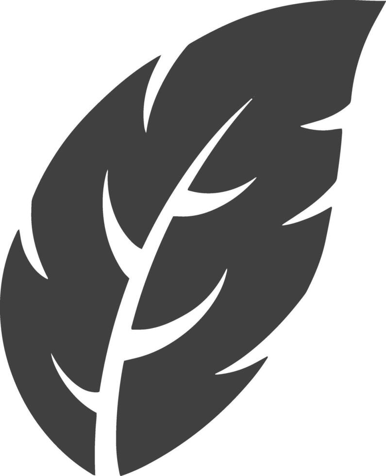 Stencil leaf icon Eco clipart Laurel vector