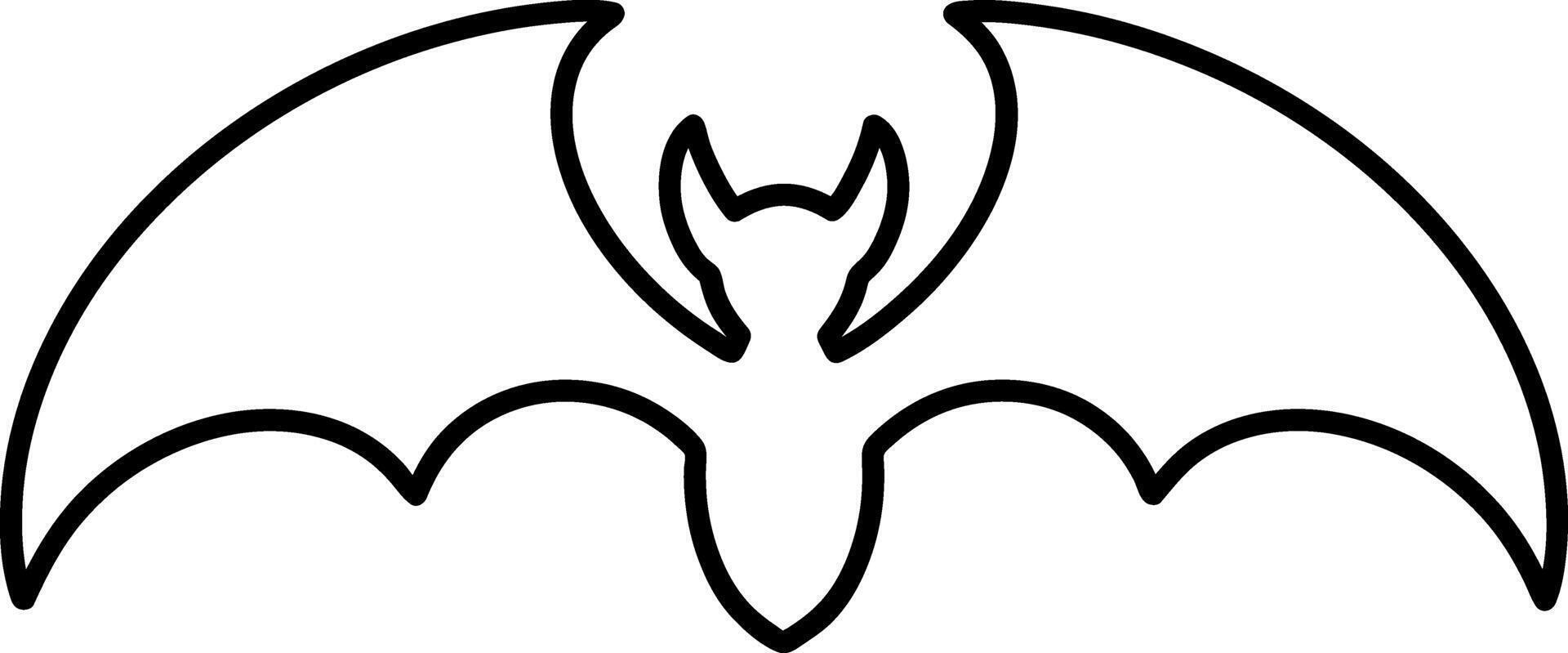 Stencil bat Hand drawn art Halloween Animal vector illustration