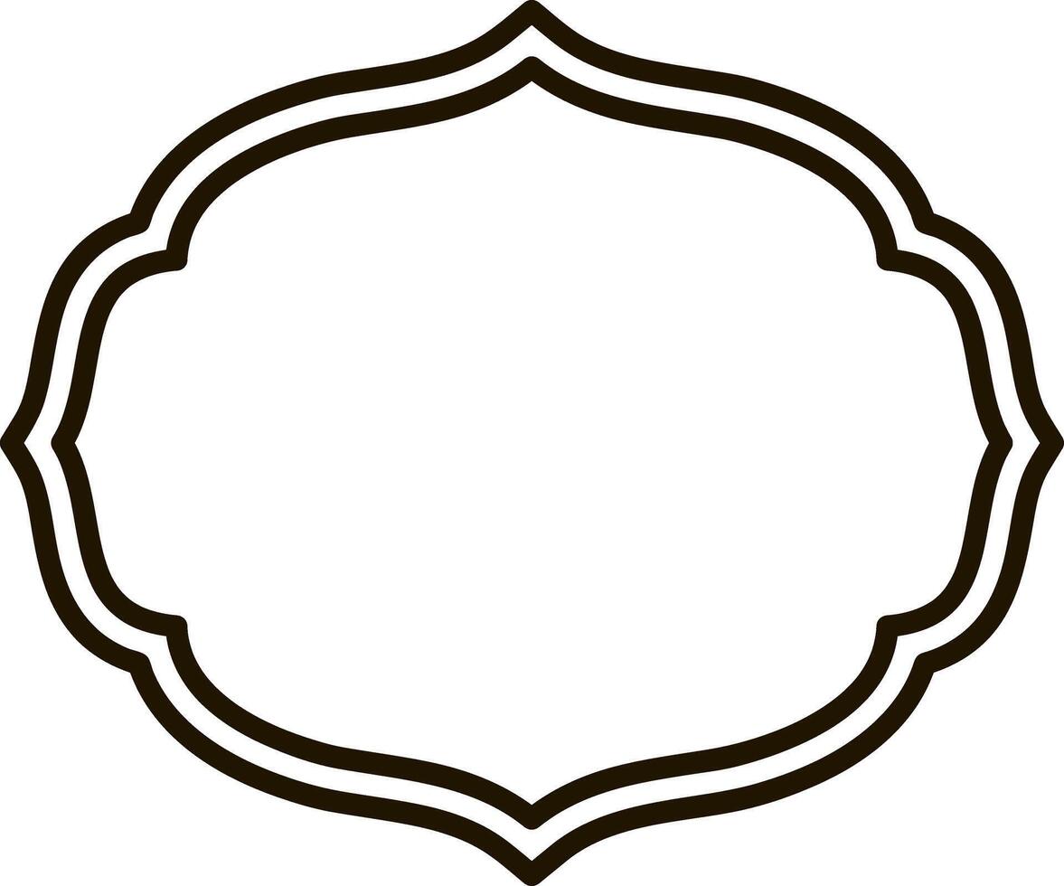 Sketch badge icon Frame border vector illustration