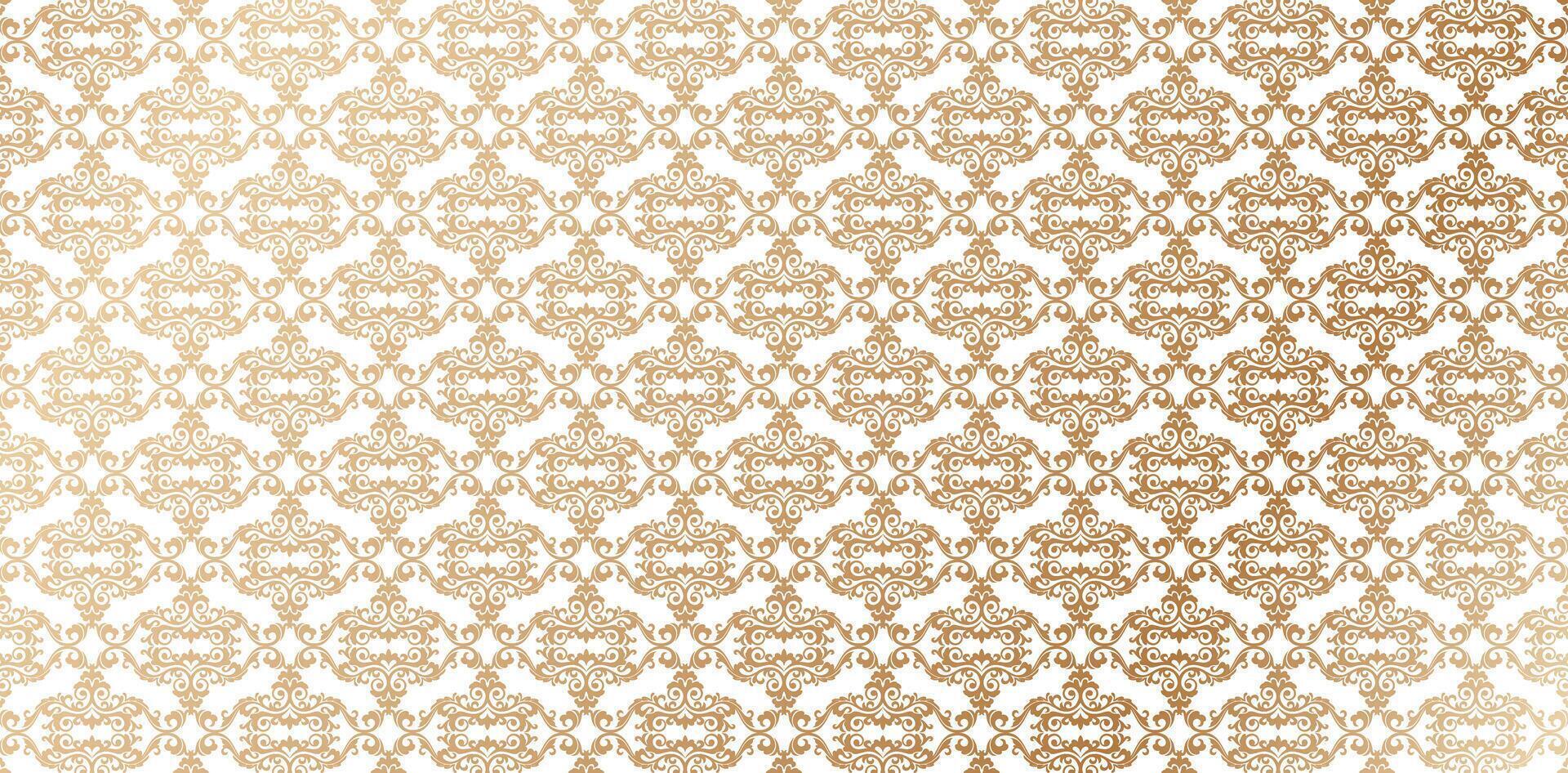 sin problemas damasco fondo de pantalla modelo dorado colores aislado blanco antecedentes victoriano estilo para de moda moderno fondo de pantalla o textiles, libros cubrir, digital interfaces, impresión diseño envase documentos vector