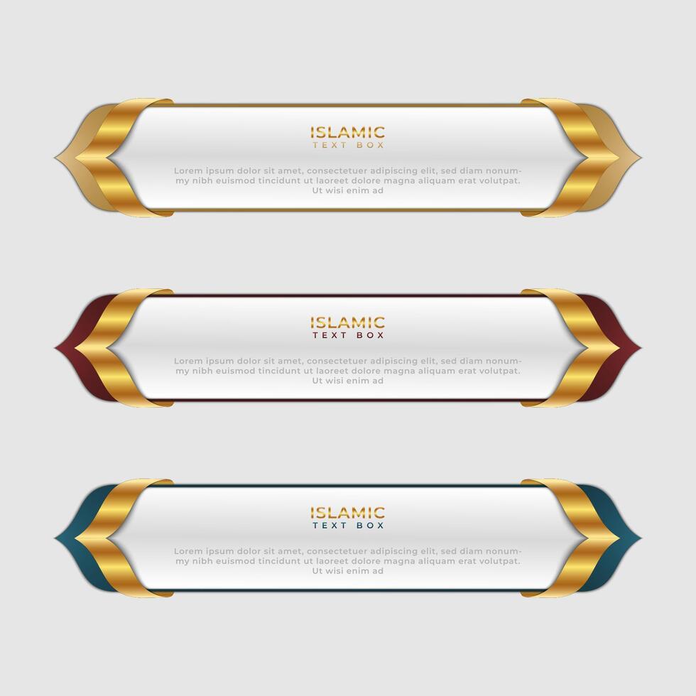 Gold islamic tex box 41885571 Vector Art at Vecteezy
