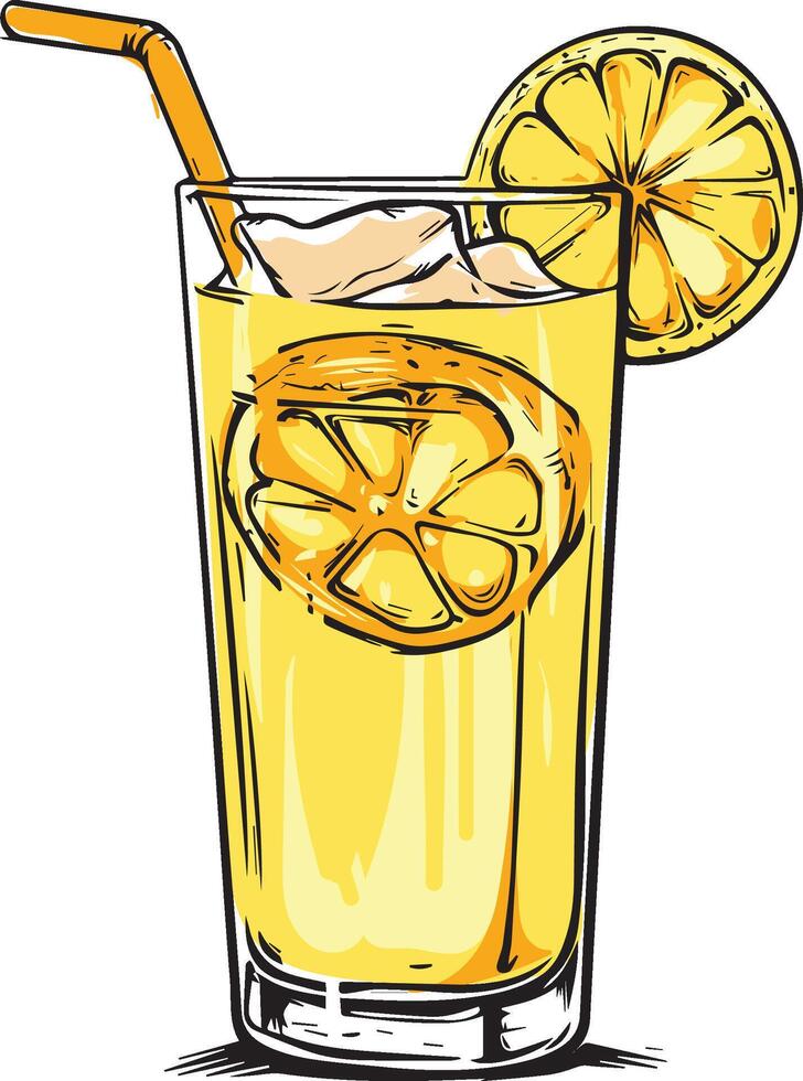 refrescante naranja jugo vector ilustración de Fresco agrios bebida