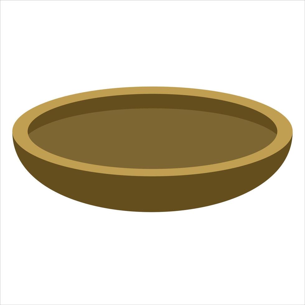 Empty bowl design isolated on a white background Vector illustration