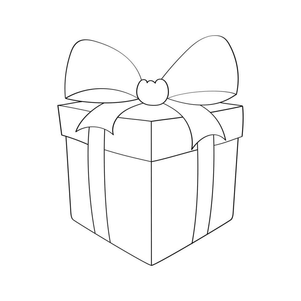 A vibrant present box adorned with a bow, adds a touch of elegance and festivity to the package. Perfect for any special occasion or celebration vector