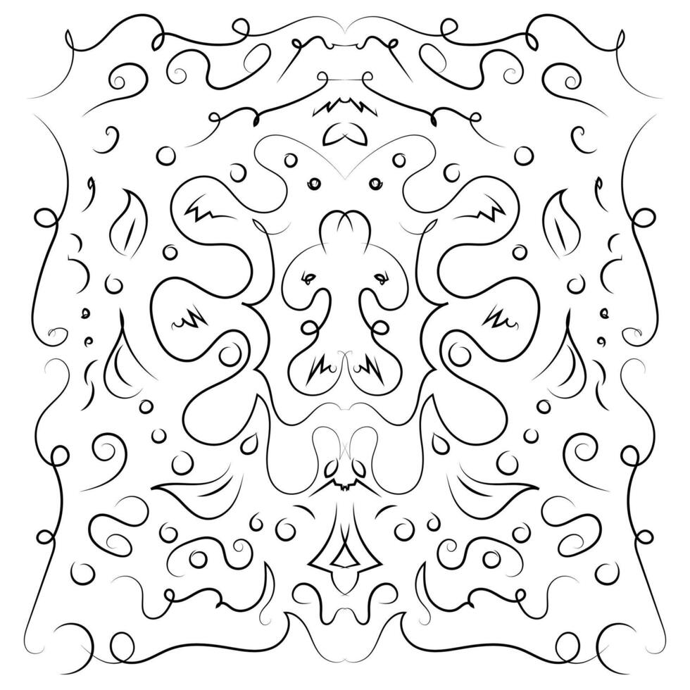 Abstract line doodle seamless pattern. vector