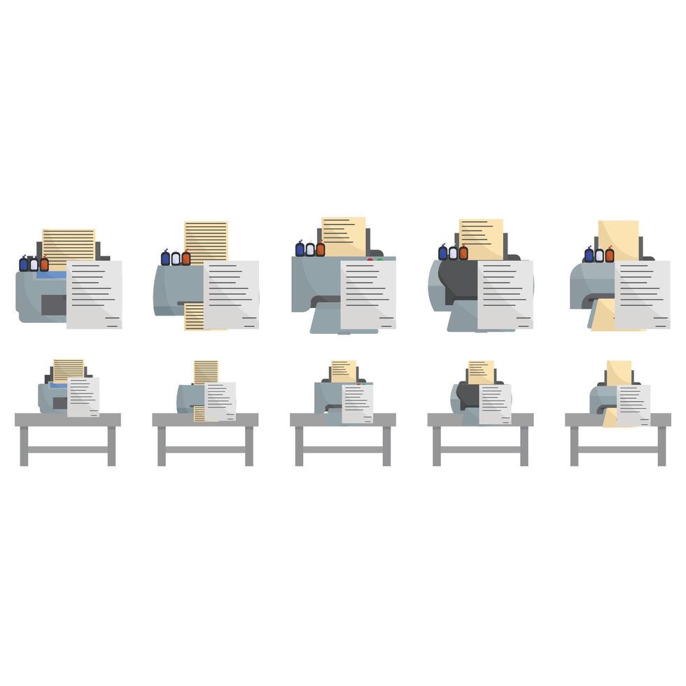 Illustration of printer pack vector
