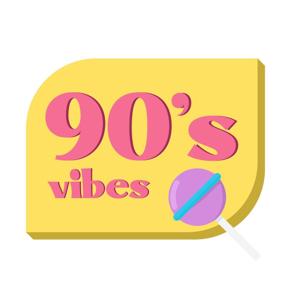 Illustration of 90's vibes vector