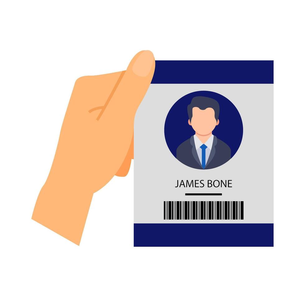 Illustration of id card vector