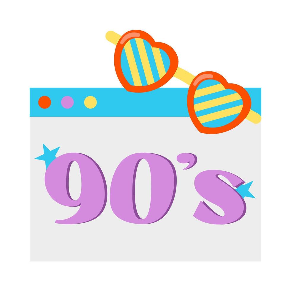 Illustration of 90's vibes vector