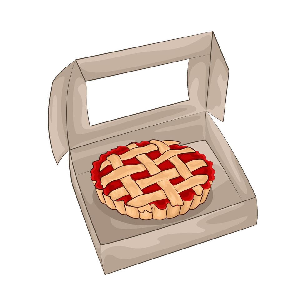 Illustration of strawberry pie vector