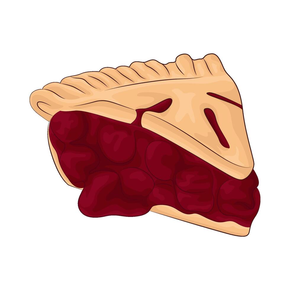 ilustración de Cereza tarta vector