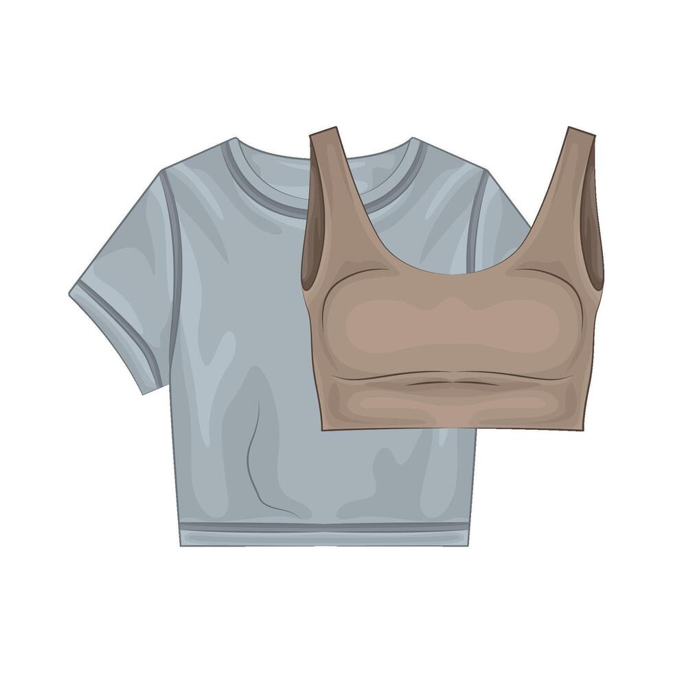 Illustration of crop top vector