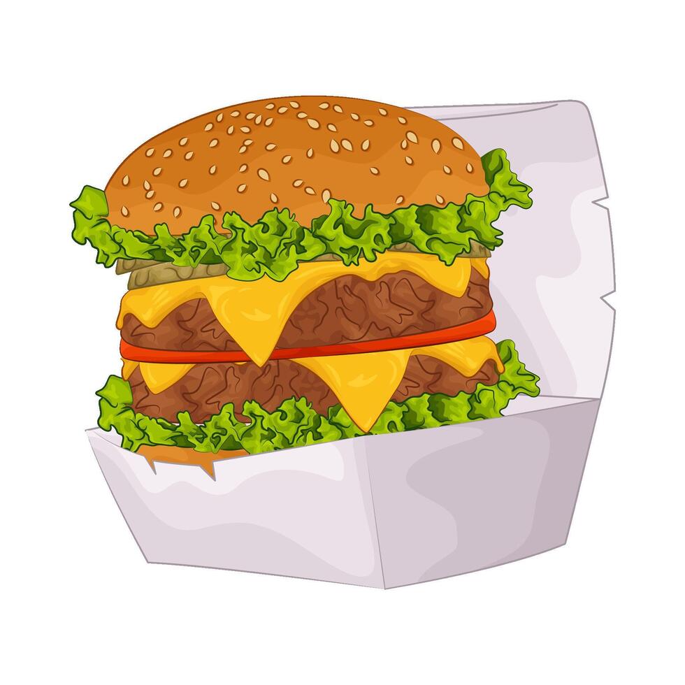 ilustración de hamburguesa vector