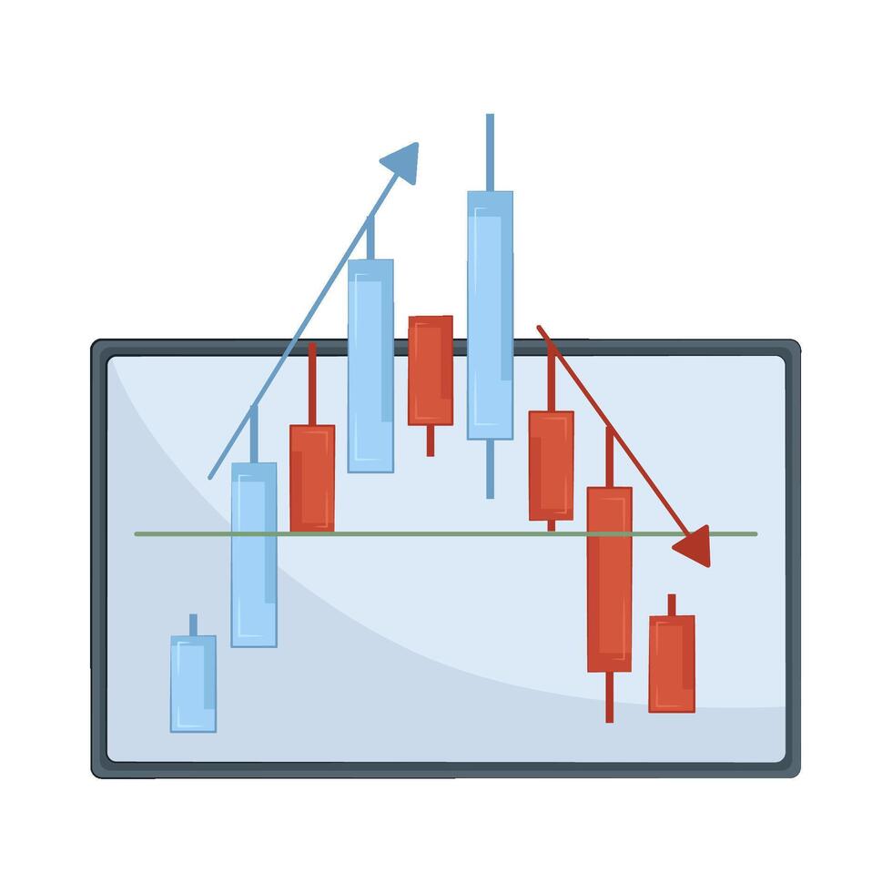 Illustration of candlestick vector