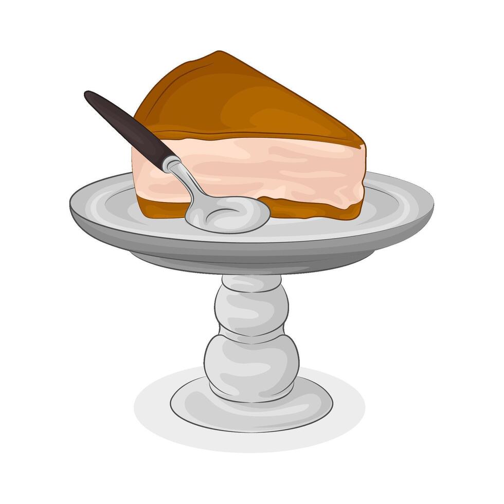 Illustration of cheesecake slices vector