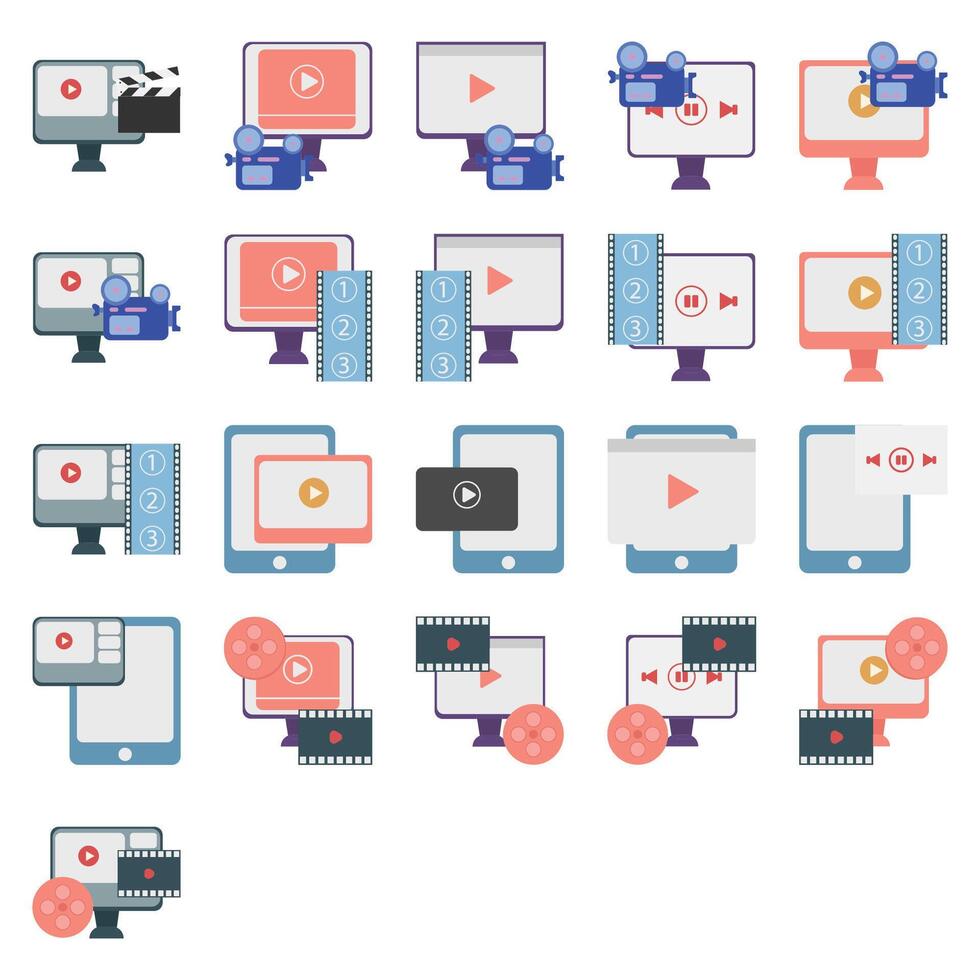 Illustration of video player pack vector